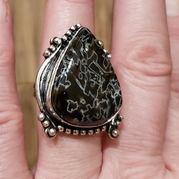 New Stick Agate 925 Silver Ring. - Picture 4 of 8